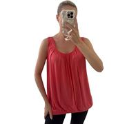 Women Summer Vests Racer Relaxed Ruched Hem Sleeveless Bubble Elasticated Camisole Round Neck Plus Size Vest Top Ladies Casual Plain Tops UK 8-22
