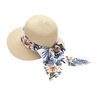 Women Summer Wide Straw Hat Beach Foldable Sun Hats Floppy Roll Up Sun Cap UPF 50+ Caps Viscera 3 Mens Small Straw Hats Linen Ladies Summer Hats and Caps Printed Uv Golf Hat