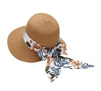 Women Summer Wide Straw Hat Beach Foldable Sun Hats Floppy Roll Up Sun Cap UPF 50+ Caps Viscera 3 Mens Small Straw Hats Linen Ladies Summer Hats and Caps Printed Uv Golf Hat