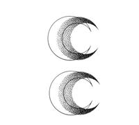 Women Sun And Moon Temporary Tattoo,Lasts To 15 Days Waterproof Semi Permanent Sticker For Women Men(02)