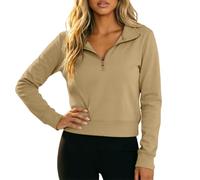Women Sweatshirt,Casual Slim Fit Short Zip Mock Neck Sweatshirt For Classic Solid Long Sleeve Jacket Style Top With Front Zipper Modern Everyday Wear