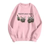 Women Sweatshirts Uk,Women'S Interesting Printed Round Neck Pullover Street Long Sleeve Pullover Hoodie