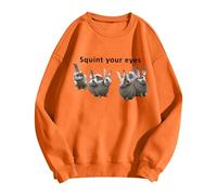 Women Sweatshirts Uk,Women'S Interesting Printed Round Neck Pullover Street Long Sleeve Pullover Hoodie