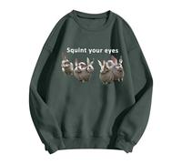 Women Sweatshirts Uk,Women'S Interesting Printed Round Neck Pullover Street Long Sleeve Pullover Hoodie