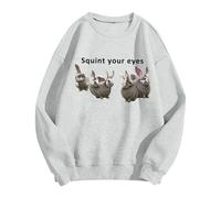 Women Sweatshirts Uk,Women'S Interesting Printed Round Neck Pullover Street Long Sleeve Pullover Hoodie