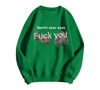 Women Sweatshirts Uk,Women'S Interesting Printed Round Neck Pullover Street Long Sleeve Pullover Hoodie