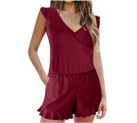 Women Swim Romper with Built in Bra and Pockets One Piece Full Coverage Bathing Suits Jumpsuit Swimsuit Push Up Swimwear Swimming Costume Beachwear