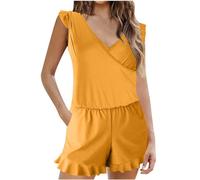 Women Swim Romper with Built in Bra and Pockets One Piece Full Coverage Bathing Suits Jumpsuit Swimsuit Push Up Swimwear Swimming Costume Beachwear