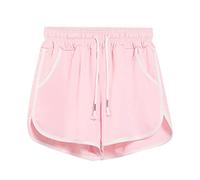 Women Swim Shorts Beach Board Holiday Shorts Plus Size Summer Solid Swimwear Bottom Novelty Workout Gym Sport Pants with Adjustable Drawstring S-4XL Pink