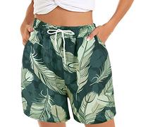 Women Swim Trunks Quick Dry Beach Board Watershorts Women's Casual Shorts Summer Comfy Beach Shorts Ladies Floral Print Summer Beach Board Swimming Shorts Elasticated Size 8-18