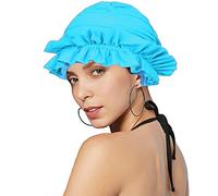Women Swimming Cap Ear Protection Swim Cap Swimming Hat Ladies Girls Bathing Cap Super Elastic Shower Cap Surfing Cap Swim Hat Water Sports Hat Beanie Cap Chemo Sleep Hat for Long Hair Short Hair