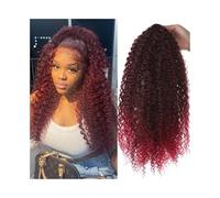 Women Synthetic Deep Curly Ponytail Extension 20 Inch Long Drawstring Clip in Puff Pony Tail Hairpiece for Daily Use Daily use(T1BBug)