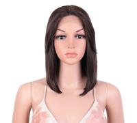 Women Synthetic Lace Front Wigs Short Bob Wig With Bangs Ombre Blonde Blue Lace Wigs Cosplay Wigs FC5-C6A S3