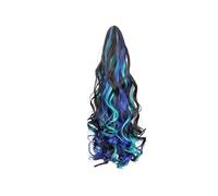 Women Synthetic Long Curly Clip-In Ponytail Hairpiece - Voluminous Color Gradient Mixed Wig Daily(2H20CH61C)