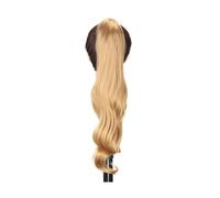 Women Synthetic Ponytail Hair Extensions Flexible Wrap Around False Tail Natural Wavy Pony Hairpiece Daily(27)