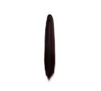 Women Synthetic Wig Ponytail Clip Extra Long Temperament Ultra Light and High Straight Hair Daily(Dark Brown)