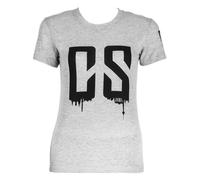 Women T-shirt Training Gym Leisure Top Activewear Short Sleeve Tee Size Xs Grey