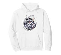 Women Tai Chi, Vintage Historic Retro Drawing, Harmony Flow Pullover Hoodie
