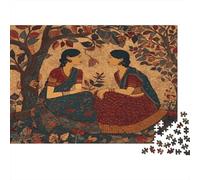 Women Talking Under The Tree Jigsaw Puzzles Challenge Toy Educational Games Home Decoration for Adults& Teenager Age 14 Years Up 38x26cm/1000pcs