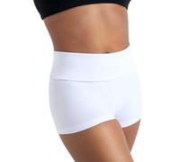 Women TB242W Foldover Boyshort - WHITE, Large