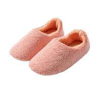 Women Teddy Fleece Fully Closed Back Winter Indoor House Bootie Slippers