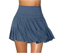 Women Tennis Skirt Pleated High Waist Mini Skirts for Women Ladies Summer Sports Exercise Athletic Skirt with Shorts Stretchy Casual Skater Short Skirts A-line Flowy Gym Yoga Golf Skort Activewear