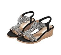 Women Thick Soled Bohemian Sandals, Womens Soft Sole Arch Support Mules Wide, Non Slip Quick Drying Mules Slippers Lightweight Breathable walking Shoes for City Shopping And Street Wandering