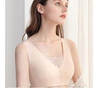 Women Thin Mastectomy Camisole Bras Adjust Plus Size Lingerie Pocket Bra For Post Surgery Women Silicone Breastforms (Color : Beige, Size : XXXL/XXX-Large)