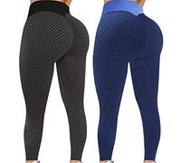 Women TIK Tok Leggings 2pcs,Honeycomb Butt Lifting Yoga Pants High Waist Tummy Control Gym Running Tights KaloryWee