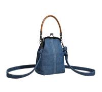 Women Top Handle Bag Kiss Crossbody Stylish Shoulder Denims Daily Handbag For Everyday Work Women Simple Crossbody Top Handle Handbag Kiss Shoulder