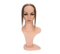 Women Topper Human Hair 10inch Natural Hairline Loss Hand Hook Lace Single Knot Invisible Hairpiece Adds Volume(Medium Brown)