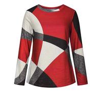 Women Tops Pullover Sweatshirt Clearance,Ladies Cashmere Sweaters Long Sleeve Round Neck Geometric Printed Tunic Tops Casual Loose Dressy Shirt Spring Oversized Comforty Jumpers Blouses S-5XL