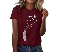 Women Tops Summer Sale, Ladies Sexy Off Shoulder Tops Lantern Sleeve T Shirts for Women Summer Blouse Floral Print Tube Top Loose Casual Long Sleeve Shirts UK Off The Shoulder Tops for Women Tee