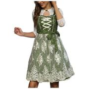Women Traditional Dirndl Oktoberfest Costume Women's Apron Dirndl, German Dress Apron Bavarian Costumes for Bavarian Beer Carnival Oktoberfest Party Costume Women