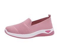 Women Trainer Ladies Running Shoes Walking Shoes with Memory Foam Flat Breathable Non-Slip Lightweight Walking Shoe Fashion Anti-Slip Comfortable Mesh Sneaker Arch Support Trainers Pink