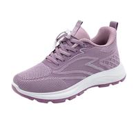 Women Trainers Lace Up Low Top Mesh Sports Shoes Lightweight Breathable Athletic Running Sneakers Non Slip Comfortable Casual Walking Sneakers Orthopedic Shoes with Arch Support Tennis Trainers