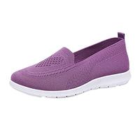 Women Trainers Slip On Trainers with Adjustable Hook and Loop Strap Easy Fastening for Seniors or Those with Limited Hand Dexterity Womens Walking Purple