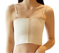 Women Trans Chest Binder,Zipper Underwear Lesbian Breast Binder Strapless Elastic Flat Chest Compression Top Tomboy Tank Top