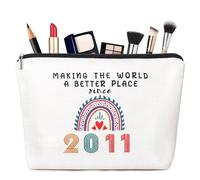 Women Travel Makeup Bag Compact Cosmetic Organizer Mum, Beast or Bridesmaid, 2011, 1