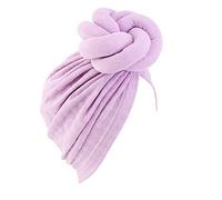 Women Turban African Plain Knot Headwrap Beanie Pre-Tied Bonnet Chemo Cap Stretch Jersey Ultra Soft Breathable Hair Loss Turbans Headband