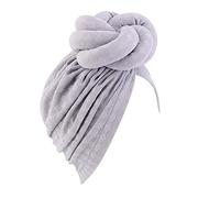 Women Turban African Plain Knot Headwrap Beanie Pre-Tied Bonnet Chemo Cap Stretch Jersey Ultra Soft Breathable Hair Loss Turbans Headband