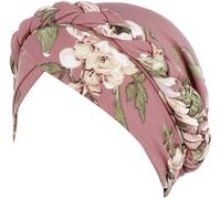 Women Turban Head Scarf, Women's Caps Cotton Beanie Twist Headscarf Pre-Tied Double Twisted Braids Wrap Hat Chemo Cancer Cap.Head Scarves Short Braid Headband can Hide Hair Behind The hat Light Pink