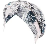 Women Turban Head Scarf, Women's Caps Cotton Beanie Twist Headscarf Pre-Tied Double Twisted Braids Wrap Hat Chemo Cancer Cap.Head Scarves Short braid headband can hide hair behind the hat (White)