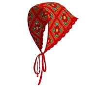 Women Turban Triangle Head Scarf Floral Headwear Kerchief Hairband Head Scarf Vacation Photo Props Crocheted Turban