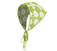 Women Turban Triangle Head Scarf Floral Headwear Kerchief Hairband Head Scarf Vacation Photo Props Crocheted Turban