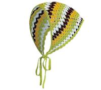 Women Turban Triangle Head Scarf Floral Headwear Kerchief Hairband Head Scarf Vacation Photo Props Crocheted Turban