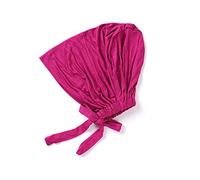 Women Under Scarf Hat Hijab Cap, Islamic Muslim Hijab Undercap Under Inner Under Scarf Hat Back Tie Closure Turban Head Wraps Solid Color Underscarf Hijab Cap Chemotherapy Sleep Cap