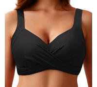 Women Underwire Bikini Tops Push Up Swim Top Bra Padded Bathing Suit Top 2025 Swimsuit Tops Sunflower Swimsuits for Big Girls Black