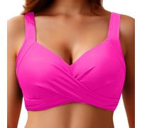 Women Underwire Bikini Tops Push Up Swim Top Bra Padded Bathing Suit Top 2025 Swimsuit Tops Sunflower Swimsuits for Big Girls Hot Pink