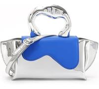 Women Unique Silver Crossbody Bags Evening Bag Tote Handbag Satchel Bag Small Cute Shoulder Bags Hobo Purse(Blue)
